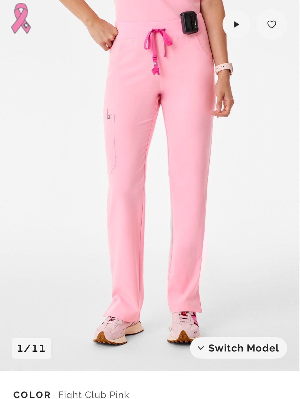 NWT Figs kade Scrub Pants in Fight club pink S/Tall